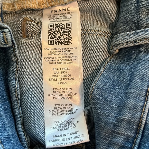 Frame Denim Le Palazzo Crop High Rise Size 26 - Picture 13 of 16